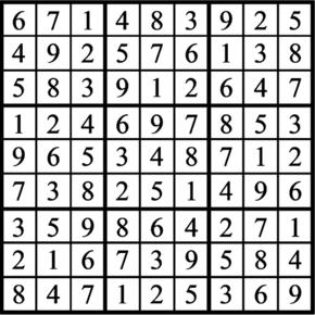 Answers to Previous Sudoku Puzzle