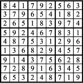 Answers to Previous Sudoku Puzzle