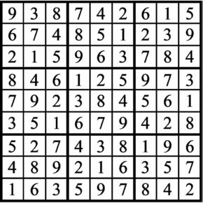 Answers to Previous Sudoku Puzzle