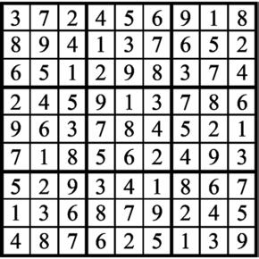 Answers to Previous Sudoku Puzzle