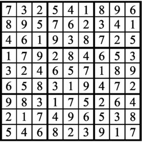 Answers to Previous Sudoku Puzzle