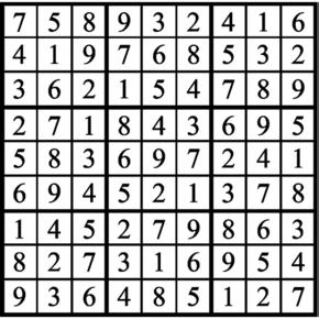 Answers to Previous Sudoku Puzzle