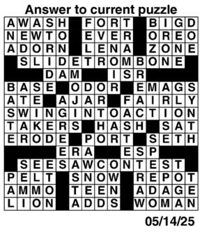 Answers to Previous Crossword