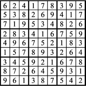 Answers to Previous Sudoku Puzzle