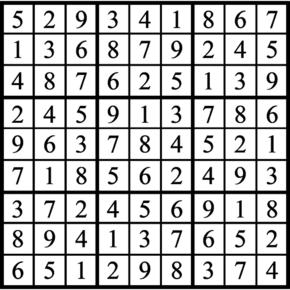 Answers to Previous Sudoku Puzzle