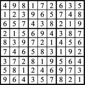 Answers to Previous Sudoku Puzzle