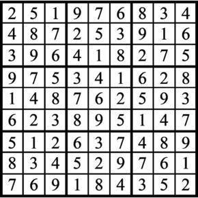 Answers to Previous Sudoku Puzzle