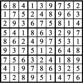 Answers to Previous Sudoku Puzzle