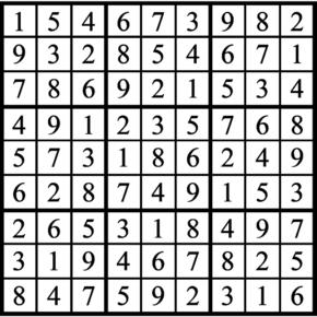 Answers to Previous Sudoku Puzzle