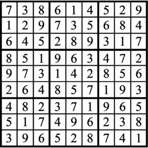 Answers to Previous Sudoku Puzzle