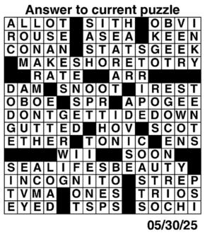 Answers to Previous Crossword