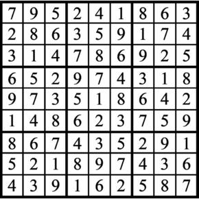 Answers to Previous Sudoku Puzzle