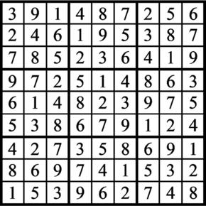 Answers to Previous Sudoku Puzzle