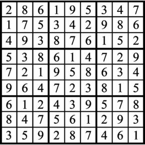 Answers to Previous Sudoku Puzzle