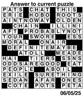 Answers to Previous Crossword