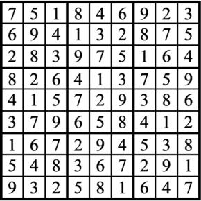 Answers to Previous Sudoku Puzzle