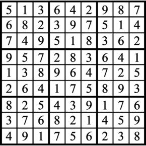 Answers to Previous Sudoku Puzzle