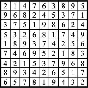 Answers to Previous Sudoku Puzzle