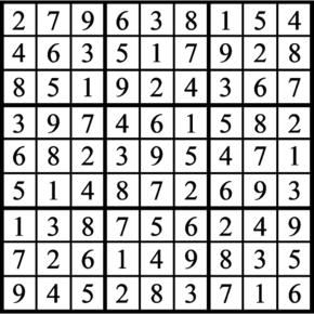 Answers to Previous Sudoku Puzzle