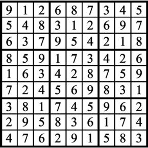 Answers to Previous Sudoku Puzzle