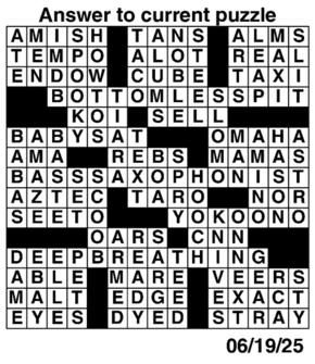 Answers to Previous Crossword