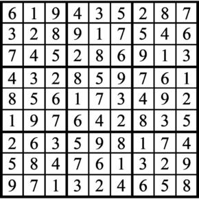 Answers to Previous Sudoku Puzzle