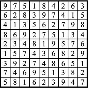 Answers to Previous Sudoku Puzzle