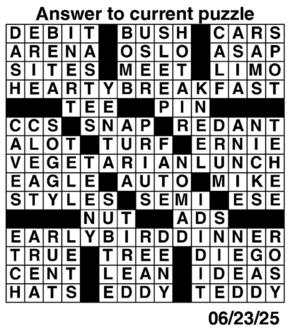 Answers to Previous Crossword