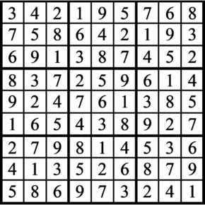 Answers to Previous Sudoku Puzzle