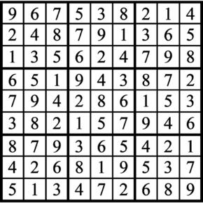Answers to Previous Sudoku Puzzle