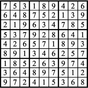 Answers to Previous Sudoku Puzzle