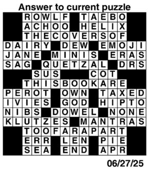 Answers to Previous Crossword