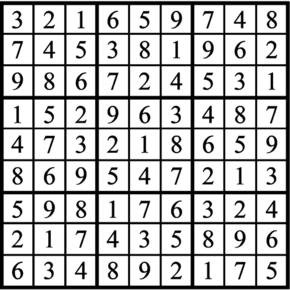 Answers to Previous Sudoku Puzzle