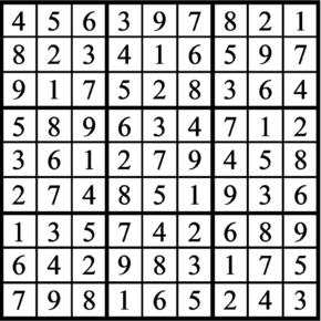 Answers to Previous Sudoku Puzzle