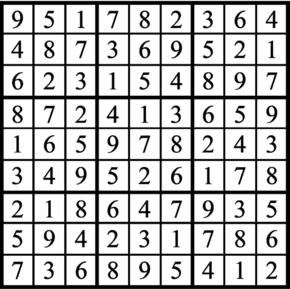 Answers to Previous Sudoku Puzzle
