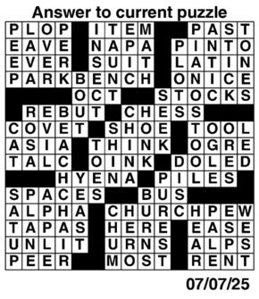 Answers to Previous Crossword