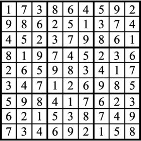 Answers to Previous Sudoku Puzzle