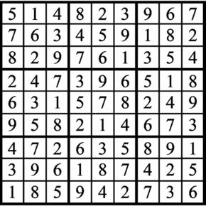 Answers to Previous Sudoku Puzzle