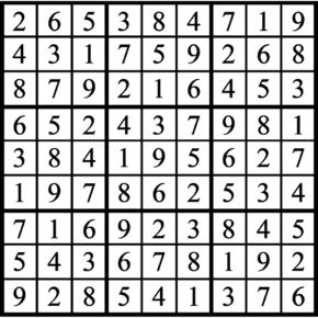 Answers to Previous Sudoku Puzzle