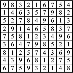 Answers to Previous Sudoku Puzzle