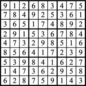 Answers to Previous Sudoku Puzzle
