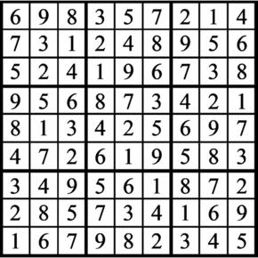 Answers to Previous Sudoku Puzzle