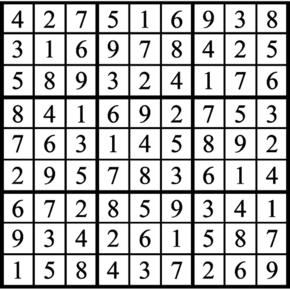 Answers to Previous Sudoku Puzzle