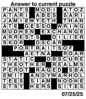Answers to Previous Crossword