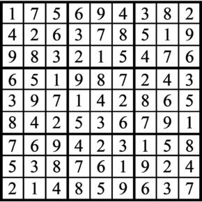 Answers to Previous Sudoku Puzzle
