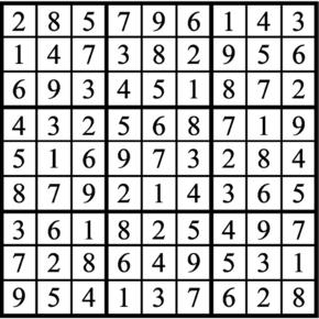 Answers to Previous Sudoku Puzzle