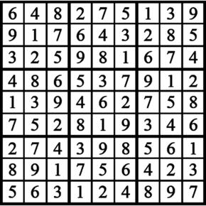 Answers to Previous Sudoku Puzzle