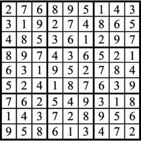 Answers to Previous Sudoku Puzzle