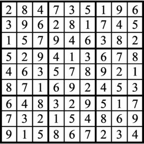 Answers to Previous Sudoku Puzzle