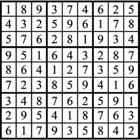 Answers to Previous Sudoku Puzzle